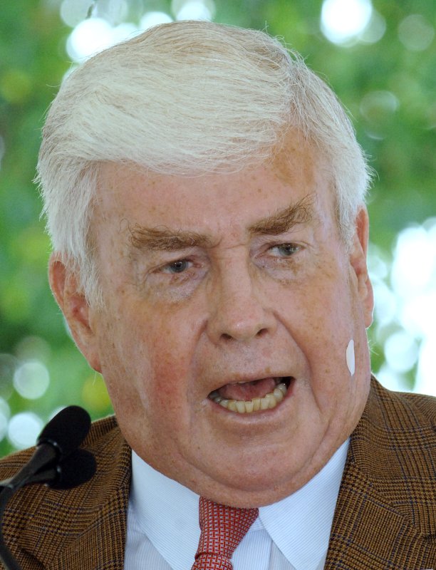 Jack Kemp speaks during an event marking the 43rd anniversary of the March on Washington, during which Martin Luther King Jr. gave his "I Have a Dream" speech, in Washington on August 28, 2006. The event was held on the spot where a new memorial to King will be built starting this November. (UPI Photo/Roger L. Wollenberg)