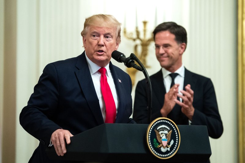 Dutch prime minister presents Trump with U.S. flag from D-Day invasion