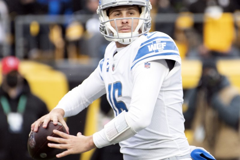 Quarterback Jared Goff and the Detroit Lions will face the Atlanta Falcons in their first preseason game at 6 p.m. EDT Friday in Detroit. File Photo by Archie Carpenter/UPI | <a href="/News_Photos/lp/b4db96b0065e29d395b87db77d7e0437/" target="_blank">License Photo</a>
