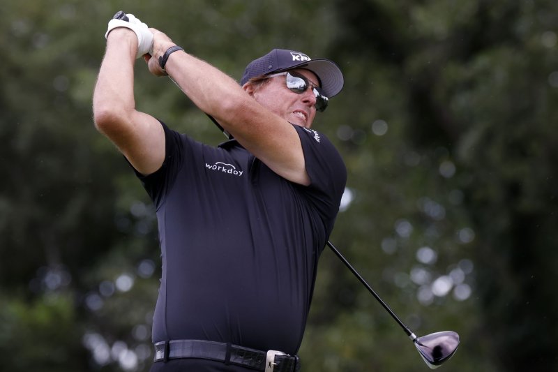 Phil Mickelson, shown Aug. 19, 2021, was added to the field for LIV Golf's first tournament, which is scheduled to start Thursday at Centurion Club near London. File Photo by John Angelillo/UPI | <a href="/News_Photos/lp/4553d91b259503349ad601a38fd80646/" target="_blank">License Photo</a>