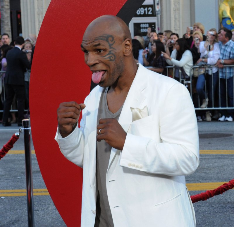 Mike Tyson, a cast member in the motion picture comedy "The Hangover Part II", arrives for the premiere of the film at Grauman's Chinese Theatre in the Hollywood section of Los Angeles on May 19, 2011. UPI/Jim Ruymen
