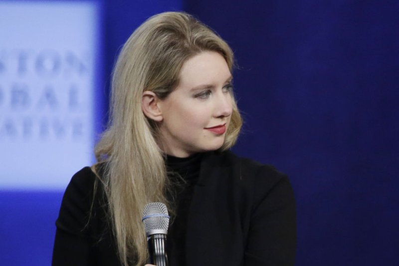 Elizabeth Holmes faces two counts of conspiracy to commit wire fraud and nine counts of wire fraud. File Photo by John Angelillo/UPI