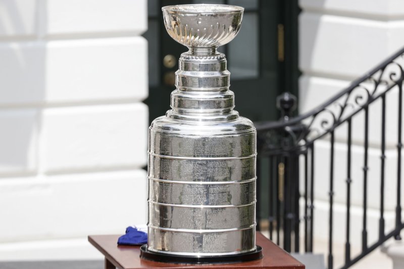 The Colorado Avalanche dented the bottom of the Stanley Cup as they celebrated their victory over the Tampa Bay Lightning on Sunday in Tampa, Fla. File Photo by Oliver Contreras/UPI | <a href="/News_Photos/lp/20fb0e1888c46baa8129a4981984e294/" target="_blank">License Photo</a>