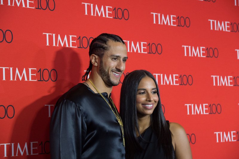 Colin Kaepernick (L) and his partner, radio personality Nessa Diab, welcomed their first child together. File Photo by Bryan R. Smith/UPI | <a href="/News_Photos/lp/528b4f41760a9b0ad5f37295157324ed/" target="_blank">License Photo</a>