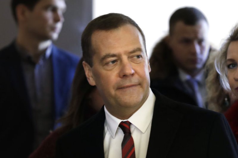 Russian Prime Minister Dmitry Medvedev warns of regional conflict if Georgia joins the NATO alliance. File Photo by Yuri Gripas/UPI