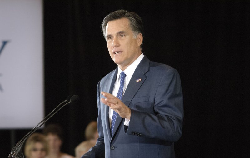 Republican presidential candidate Mitt Romney speaks to his supporters at a campaign rally at the Suburban Collection Showplace in Novi, Michigan on February 28, 2012 upon the results of the Michigan Republican Primary. UPI/Santa Fabio