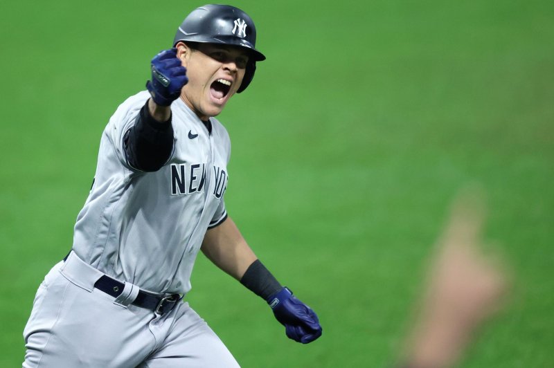 Infielder Gio Urshela was one of five players involved in a trade Sunday between the New York Yankees and Minnesota Twins. File Photo by Aaron Josefczyk/UPI | <a href="/News_Photos/lp/99d25944a99c653768af3d36d8d4df4a/" target="_blank">License Photo</a>