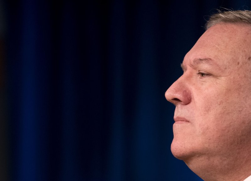 Secretary of State Mike Pompeo announced visa restrictions on Monday targeting Chinese officials over being connected to human rights abuses committed by the Asian nation. Photo by Kevin Dietsch/UPI