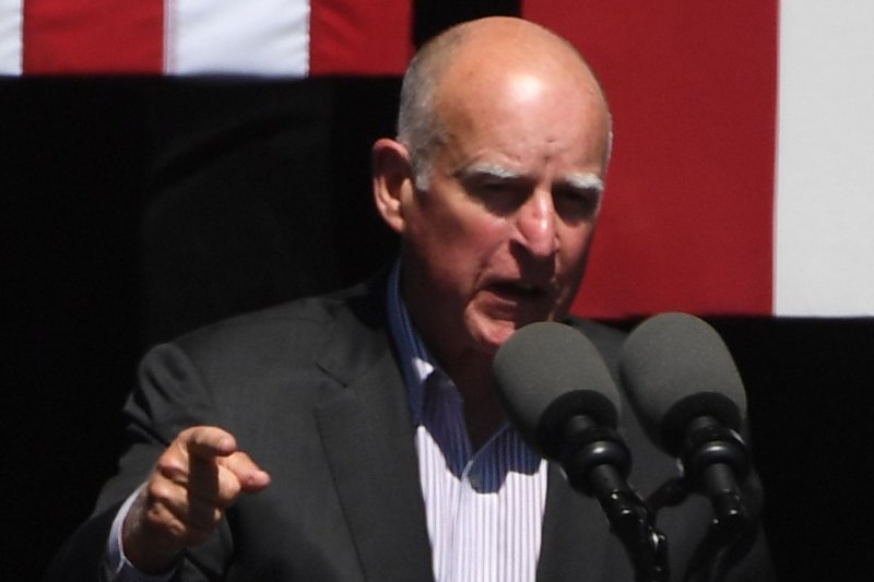California Gov. Jerry Brown said he would support a lawsuit filed by his state against the federal government over threats to withhold grant money for sanctuary cities. File Photo by Terry Schmitt/UPI