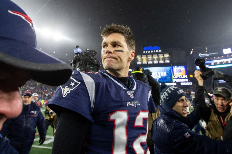 Longtime New England Patriots quarterback Tom Brady ranks second all time in passing touchdowns and passing yards, trailing only New Orleans Saints quarterback Drew Brees. File Photo by Matthew Healey/UPI