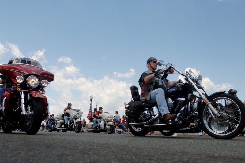 Traumatic deaths from motor vehicle crashes increase where large U.S. motorcycle rallies are held -- and a Harvard-led study suggests a corresponding, dramatic boost in organ donations and transplants. File Photo by Michael Kleinfeld/UPI