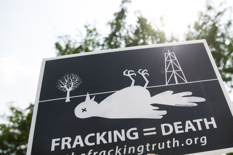 Advocacy group in Michigan said it will take legal action after a petition drive to ban hydraulic fracturing in the state failed. File Photo by Kevin Dietsch/UPI
