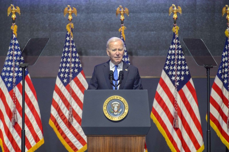 President Joe Biden called for unity and bipartisanship during the 70th annual National Prayer Breakfast at the U.S. Capitol in Washington, D.C. on Thursday. Photo by Bonnie Cash/UPI