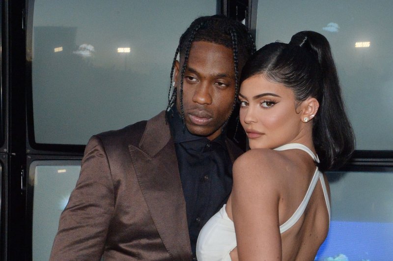 Kylie Jenner (R) is expecting her second child with her partner, Travis Scott. File Photo by Jim Ruymen/UPI