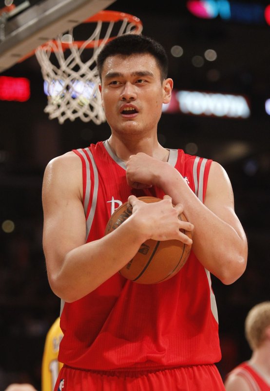 Former Houston Rockets center Yao Ming says he is not interested in putting together a group to purchase the franchise. Photo by Lori Shepler/UPI | <a href="/News_Photos/lp/58848a5762191f322da391269134a593/" target="_blank">License Photo</a>