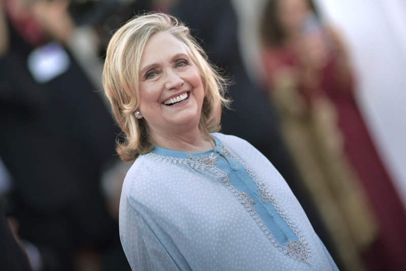 Hillary Clinton at the Venice International Film Festival in Italy on August 31. A federal judge has thrown out former President Donald Trump's suit against Clinton and the DNC. Photo by Rocco Spaziani/UPI