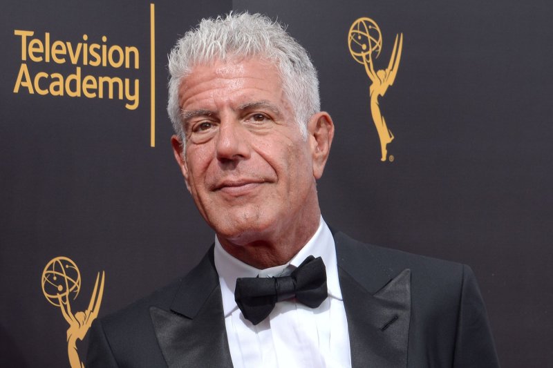 Anthony Bourdain shared a meal with Asia Argento, Rose McGown and Annabella Sciorra over the weekend. File Photo by Jim Ruymen/UPI | <a href="/News_Photos/lp/8d07b926e516ee60a8180f28e7861e19/" target="_blank">License Photo</a>