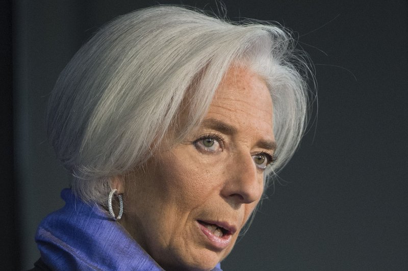 Christine Lagarde, Managing Director or the International Monetary Fund, sees tepid growth from oil producing nations in MENA. UPI/Kevin Dietsch