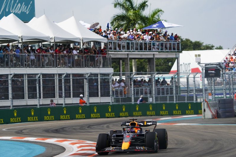 Dutch-Belgian Formula 1 driver Max Verstappen of Red Bull Racing wins the Miami Grand Prix on Sunday at the Miami International Autodrome in Miami Gardens, Fla. Photo by Shawn Thew/UPI