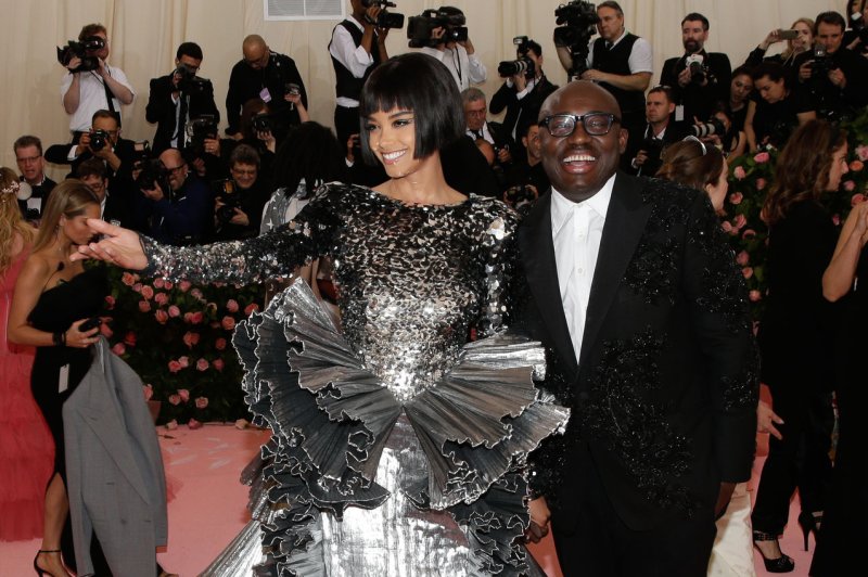 Ella Balinska (L) and Edward Enninful arrive on the red carpet at The Metropolitan Museum of Art's Costume Institute Benefit "Camp: Notes on Fashion" in New York City in 2019. Balinska's "Resident Evil" show has been canceled after one season on Netflix. File Photo by John Angelillo/UPI | <a href="/News_Photos/lp/246334c17342d37ef339e99d15147404/" target="_blank">License Photo</a>