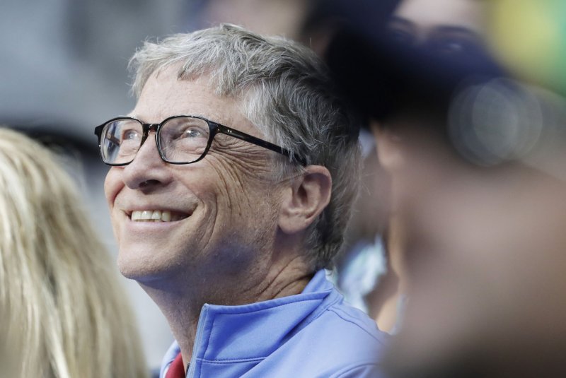 Bill Gates announced the diagnosis on Twitter, saying that he was experiencing mild symptoms and would be isolating per experts' advice until he recovered. File Photo by John Angelillo/UPI