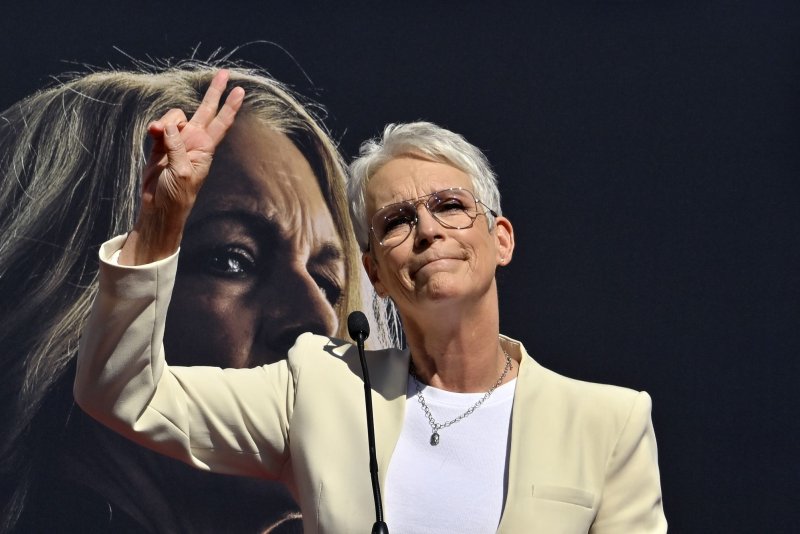 Jamie Lee Curtis makes her final appearance in the "Halloween" horror franchise in "Halloween Kills," the 13th film in the series. The movie streams Friday on Peacock. Photo by Jim Ruymen/UPI