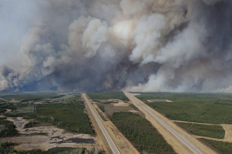 Canadian energy company Nexen says wildfires in Alberta are moving east, away from its oil facilities. Photo by MCpl VanPutten/Canadian Armed Forces/UPI