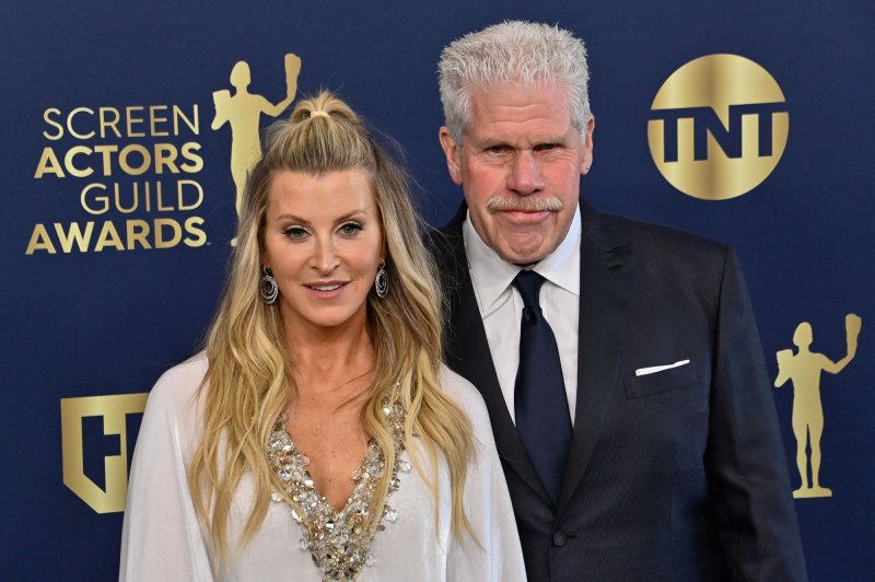 Ron Perlman (R) and Allison Dunbar married at an intimate wedding in Italy. File Photo by Jim Ruymen/UPI | <a href="/News_Photos/lp/391df94baa9f6f0d360dba0c735e561c/" target="_blank">License Photo</a>