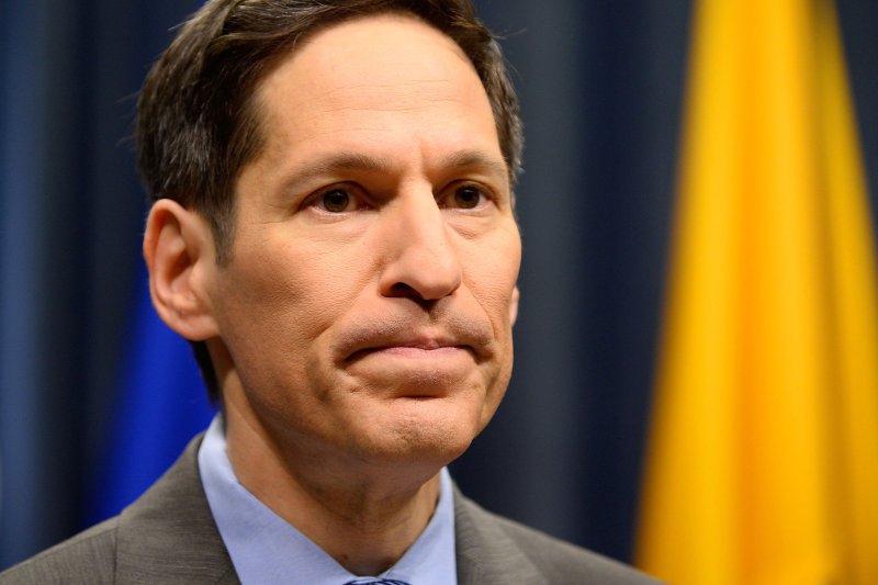 Former CDC Director Tom Frieden was arrested Friday by the New York Police Department, accused of forcibly touching a woman last year. File Photo by David Tulis/UPI