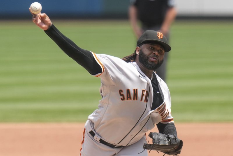 Starting pitcher Johnny Cueto agreed to a minor league deal with the Chicago White Sox. File Photo by Bill Greenblatt/UPI | <a href="/News_Photos/lp/2866a9471f379fc54079775f1b6283f1/" target="_blank">License Photo</a>