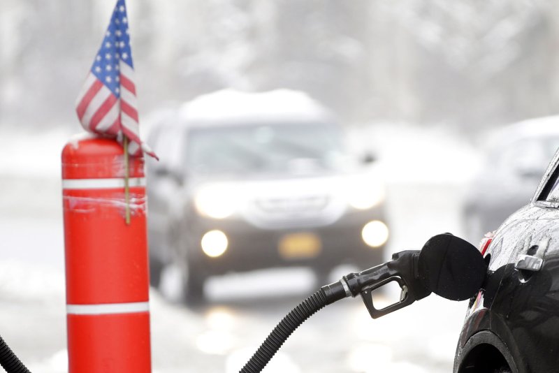 Gasoline prices are following crude oil prices lower, but longevity of the bear market means savings aren't a whole lot more than last year, AAA finds. File photo by John Angelillo/UPI | <a href="/News_Photos/lp/85cb1964005cfd8c19206eacd14cb72f/" target="_blank">License Photo</a>