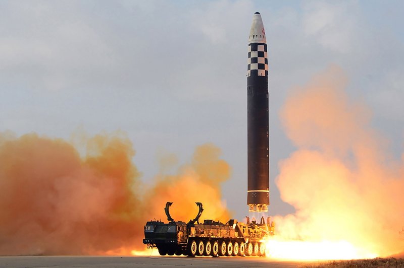 The United States called for the U.N. Security Council to issue a presidential statement condemning North Korea after it launched an ICBM last week. Permanent members China and Russia blocked the proposal Monday. Photo by Office of the North Korean government press service/UPI | <a href="/News_Photos/lp/ac8ce46cb82fc376be930f848540e068/" target="_blank">License Photo</a>