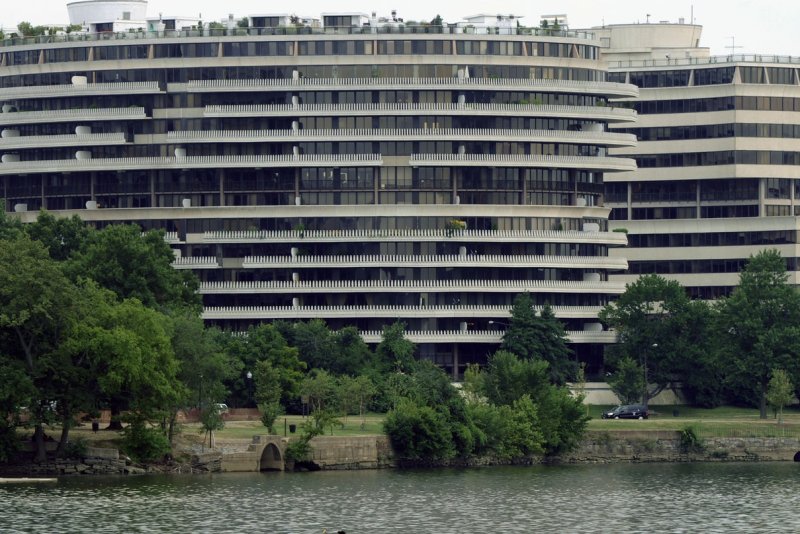 Washington's Watergate complex, where the arrest of burglars at the Democratic National Committee offices June 17, 1972, touched off the Watergate scandal that led to the resignation of U.S. President Richard M. Nixon, is pictured on July 21, 2009. File Photo by Alexis C.Glenn/UPI | <a href="/News_Photos/lp/4e3e7e48227896ae68284cc81b17d24b/" target="_blank">License Photo</a>