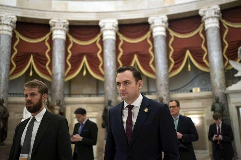 Rep. Mike Gallagher (R-Wisc.) announced his retirement after Republicans threatened to primary him over his decision not to vote to impeach Homeland Security Secretary Alejandro Mayorkas. Photo by Bonnie Cash/UPI