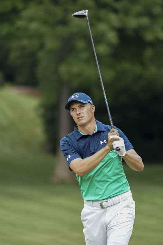 Jordan Spieth nabbed the lead heading into the final day of the Northern Trust. Photo by Nell Redmond/UPI | <a href="/News_Photos/lp/0016e9e58460ec25a21c7add8d326c0d/" target="_blank">License Photo</a>