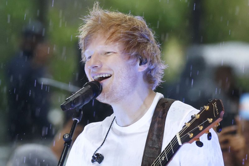Ed Sheeran performs on "Today" on Tuesday. Photo by John Angelillo/UPI