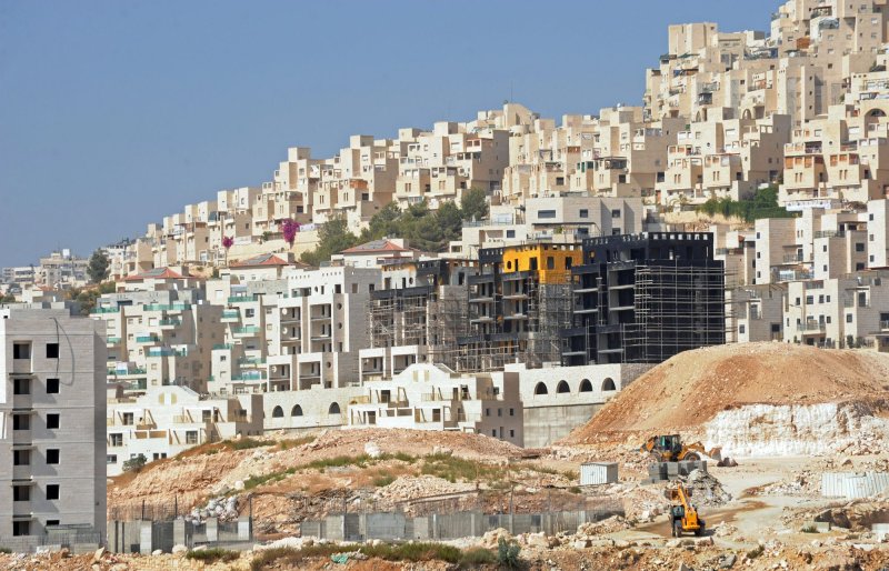 A general view shows new housing construction in the Jewish settlement Har Homa, south of Jerusalem, September 26, 2010. UPI/Debbie Hill