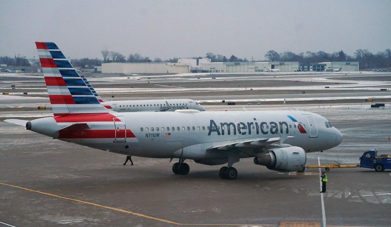 American Airlines canceled over 300 flights on Monday. Photo by Bill Greenblatt/UPI