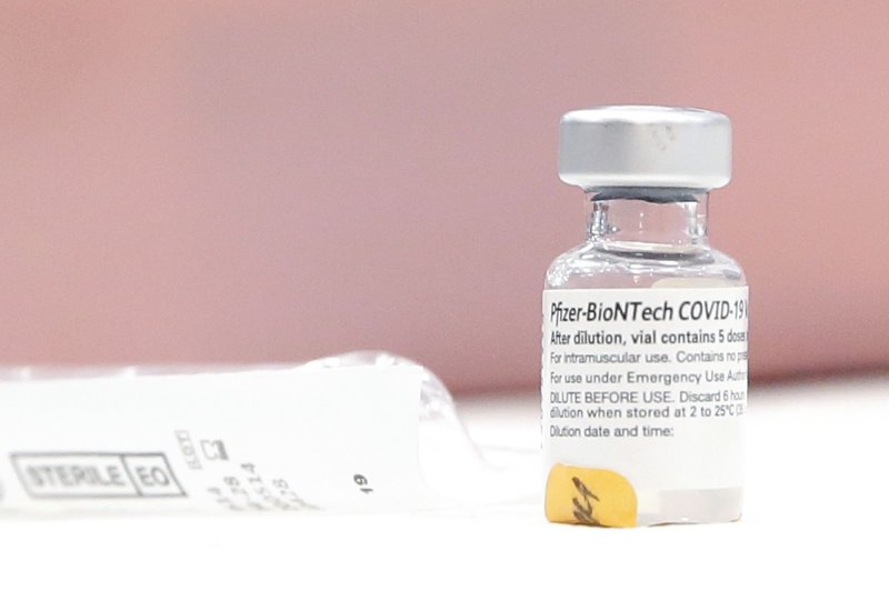 The results of the study, released Thursday, show that people who aren't vaccinated are far more likely to develop symptomatic COVID-19 and die of infection. File Photo by John Angelillo/UPI | <a href="/News_Photos/lp/3496992c256372fc34caa27892e82a2b/" target="_blank">License Photo</a>