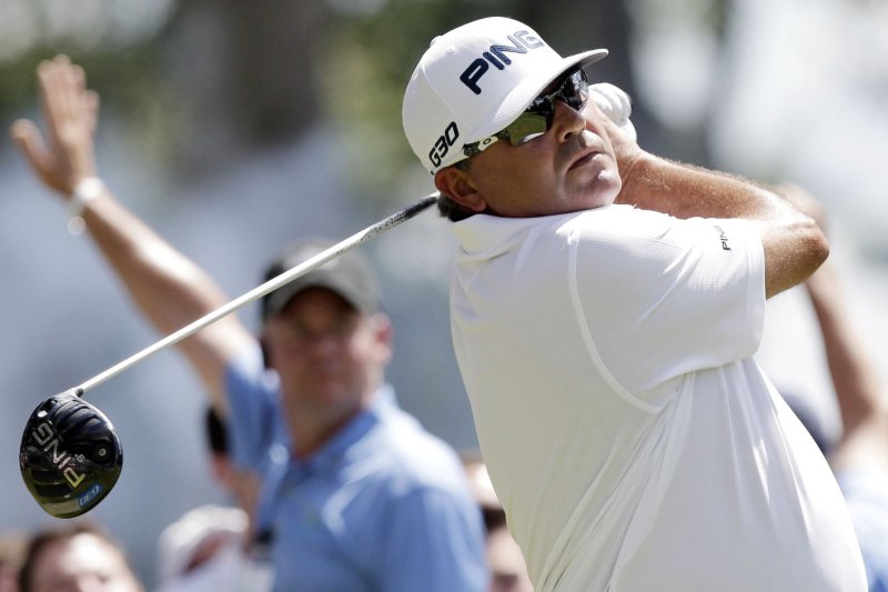Golfer Angel Cabrera, shown August 24, 2014, won the U.S. Open in 2007 and the Masters Tournament in 2009. File Photo by John Angelillo/UPI