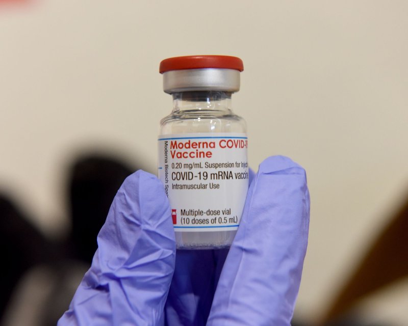 The U.S. Food and Drug Administration said it approved Moderna to ship its COVID-19 vaccine in 15-dose vials. Photo by Debbie Hill/UPI