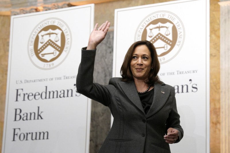 U.S. Vice President Kamala Harris on Tuesday outlined plans to support small businesses as well as owners and entrepreneurs of color. Photo by Yuri Gripas/UPI | <a href="/News_Photos/lp/b95fc7133f710bdd55955c4bc5bb96c1/" target="_blank">License Photo</a>