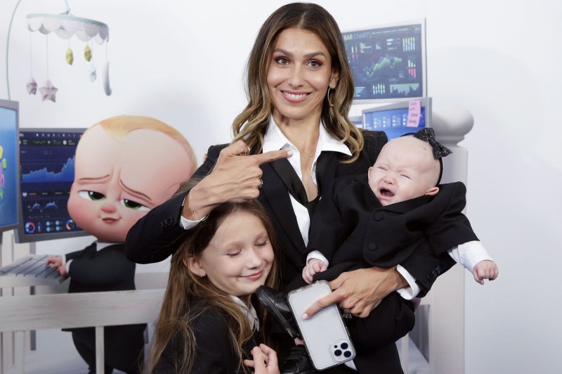 Hilaria Baldwin and daughters Carmen Gabriela Baldwin and Maria Lucia Victoria Baldwin arrive on the red carpet at the World Premiere of DreamWorks Animation's "The Boss Baby: Family Business" at SVA Theater in New York City on Tuesday, June 22, 2021. File Photo by John Angelillo/UPI | <a href="/News_Photos/lp/d59ab270cb4576d1fd5d9e3f7179ee53/" target="_blank">License Photo</a>