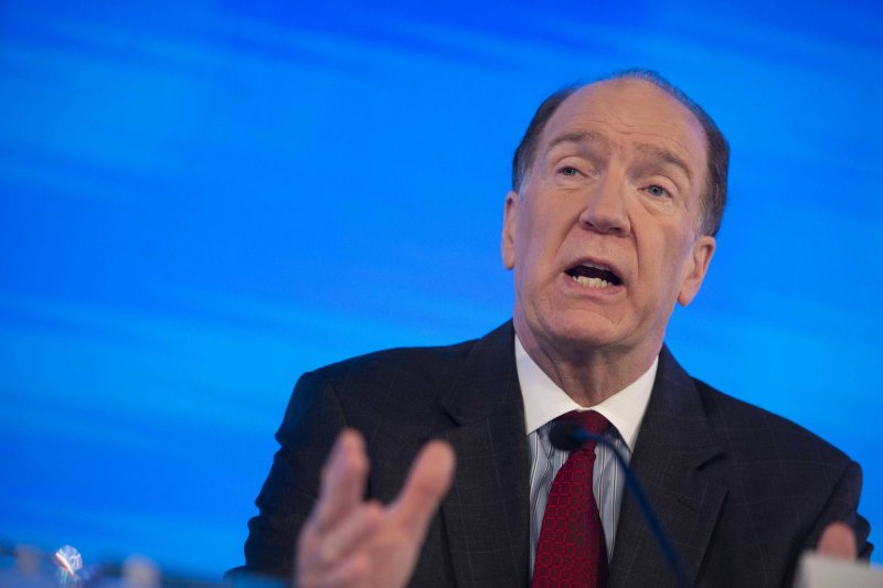 President of the World Bank Group David Malpass on Tuesday said a comprehensive approach was needed to reduce debt, increase transparency and facilitate swifter restructuring. Photo by Bonnie Cash/UPI
