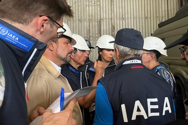 Members of the International Atomic Energy Agency inspect the Zaporizhzhia Nuclear Power Plant in Enerhodar, southeastern Ukraine, on Sept. 1 amid fighting between Russian and Ukrainian forces. File Photo by IAEA Press Office/UPI | <a href="/News_Photos/lp/1f2b35d6d19a58ad06f79b7bf0220301/" target="_blank">License Photo</a>