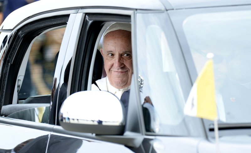 Pope Francis was named Person of the Year by the British branch of the animal welfare group PETA, People for the Ethical treatment of Animals. File photo by Oliver Douliery/UPI