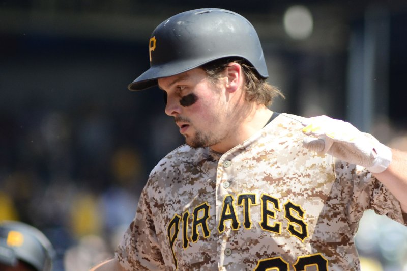 Pittsburgh Pirates left fielder Travis Snider (23). Photo by Archie Carpenter/UPI