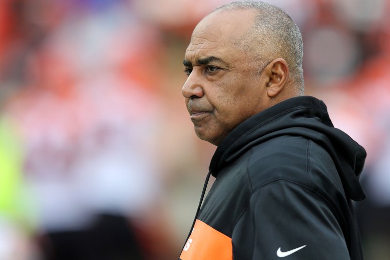 Marvin Lewis posted an 0-7 record in the playoffs during his 16 seasons as coach of the Cincinnati Bengals. File Photo by Aaron Josefczyk/UPI