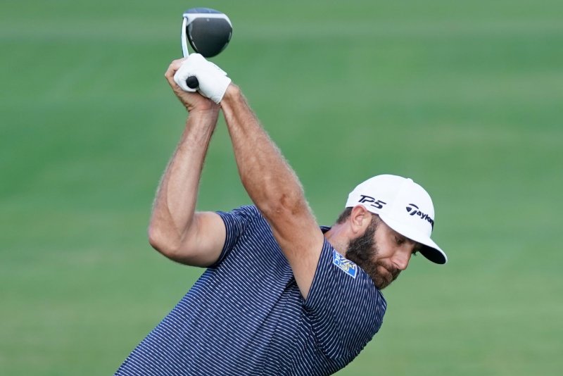 World No. 1 Dustin Johnson is the betting favorite to win the 2021 Players Championship this weekend in Ponte Vedra Beach, Fla. File Photo by Kevin Dietsch/UPI