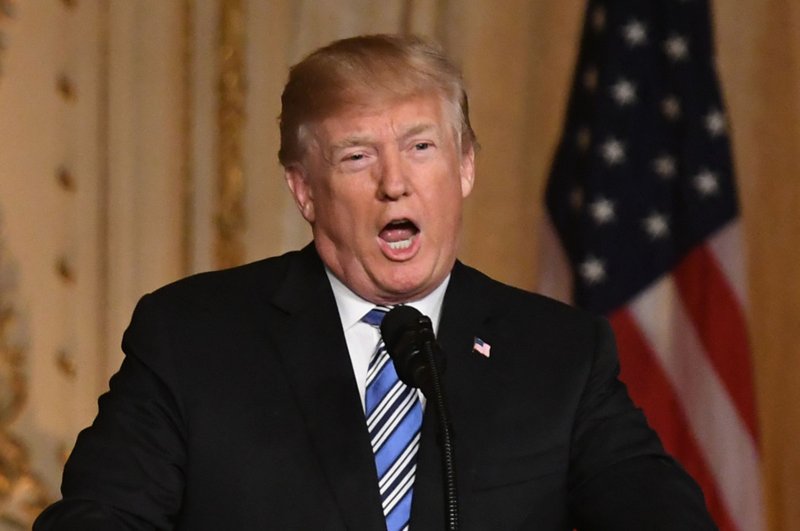 President Donald Trump on Thursday announced policy changes making it easier for U.S. defense contractors to sell armed drones and other military equipment to foreign governments. Photo by Gary I Rothstein/UPI | <a href="/News_Photos/lp/6ec499417fe6766ada67faf0c78f2b1c/" target="_blank">License Photo</a>